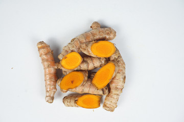 turmeric isolated on white background