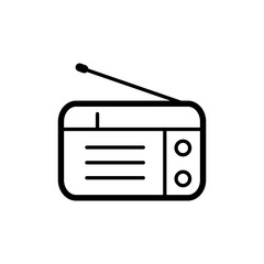 radio tape record icon vector template design