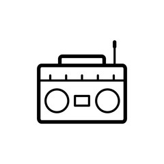 radio tape record icon vector template design
