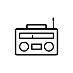radio tape record icon vector template design