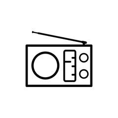 radio tape record icon vector template design
