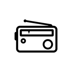 radio tape record icon vector template design