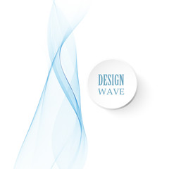 Vector abstract blue waves and lines background templates in vertical design.