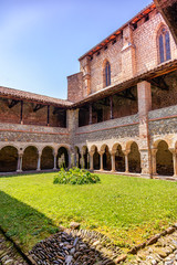 Cloister of the Saint Lizier Cathedral, Ariège department, Pyrenees, Occitanie, France