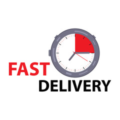 Express delivery watch, vector. Delivery stopwatch icon, vector.