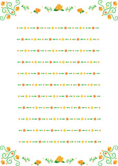 金木犀の便箋など装飾用枠素材