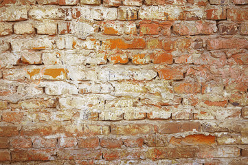 Brick wall with white paint