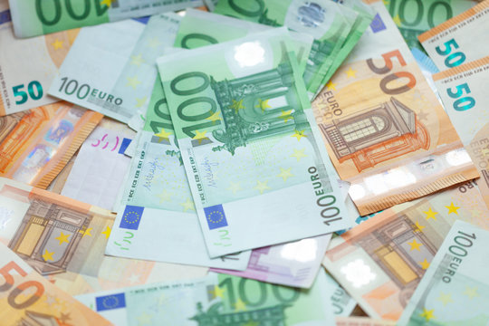 Euro banknotes closeup - Image