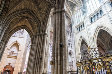 Interior view of Cathedrale Saint-Andre in Bordeaux, Aquitaine, France
