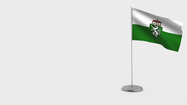 Styria waving flag animation on Flagpole.