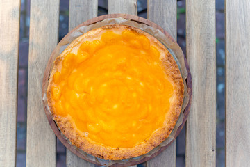 a homemade sour cream mandarin cake