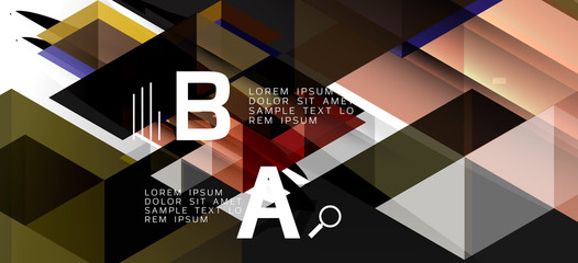 Colorful repeating triangles modern geometric in contemporary style on white background. Abstract geometric shape. Modern stylish texture