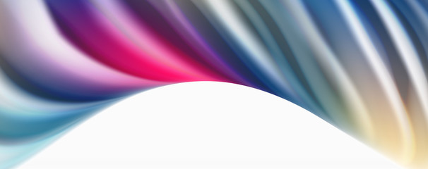 Color flowing waves, liquid conceptual abstract background