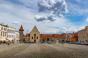 Masaryk's square in Znojmo - Czech Republic. Historical center. Downtown.