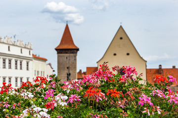 Masaryk's square in Znojmo - Czech Republic. Historical center. Downtown.