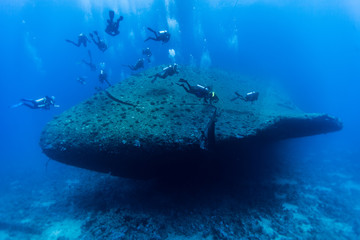 Fototapeta premium Wreck of a ferry, Egypt