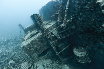 Wreck of a minesweeper, Hurghada, Egypt - obrazy, fototapety, plakaty