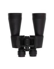 black military binoculars isolated on white background