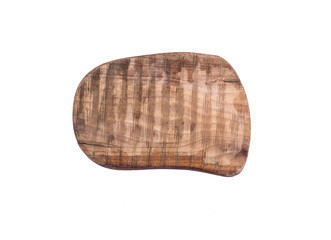 woody wooden kitchen board isolated on white background