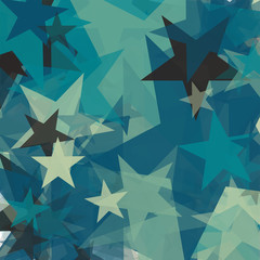 Abstract Generative Art color distributed Stars background illustration