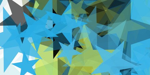 Abstract Generative Art color distributed Stars background illustration