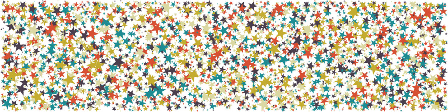 Abstract Generative Art color distributed Stars background illustration