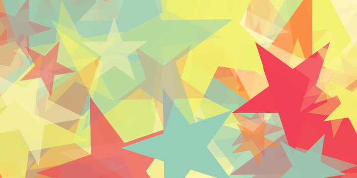 Abstract Generative Art color distributed Stars background illustration