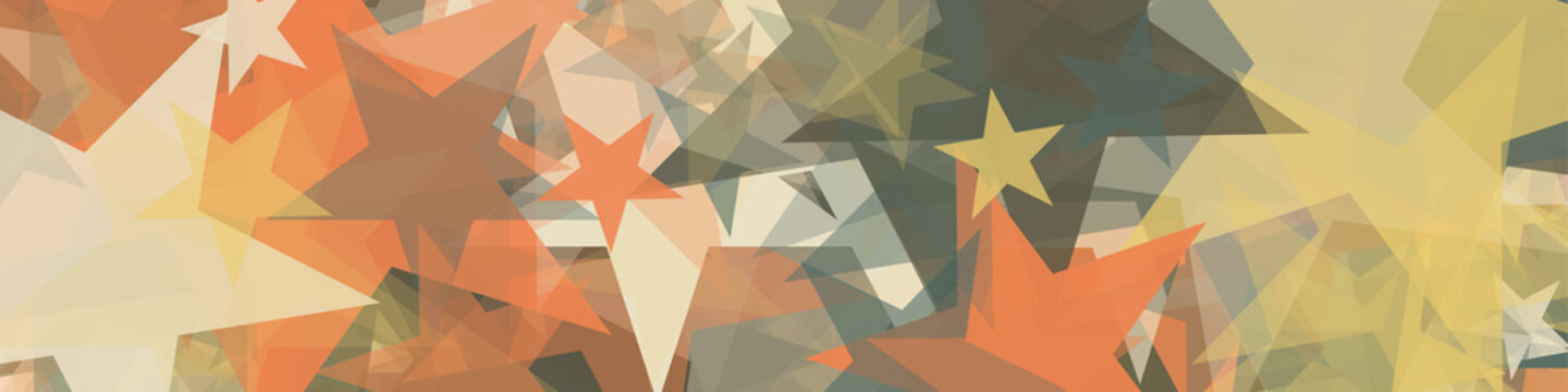 Abstract Generative Art color distributed Stars background illustration