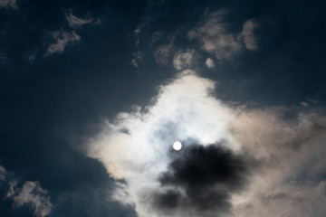 Sun behind the cloud dramatic sky scape fifty megapixels