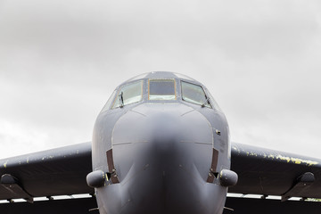 Fototapeta na wymiar USAF Global Strike Command B-52H captured at the 2019 Royal International Air Tattoo at RAF Fairford.