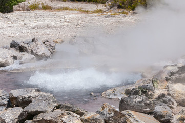Furnas Fumarolas on Sao Miguel Island in the Azores archipelago