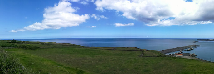 Praia da Vitória town on Sao Miguel Island in the Azores archipelago