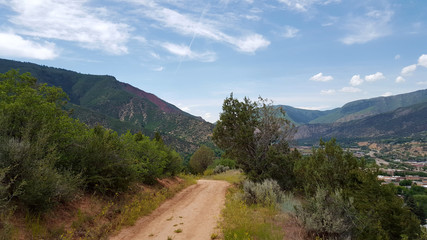 Dirt Path in the mountains above Glenwood Springs Town