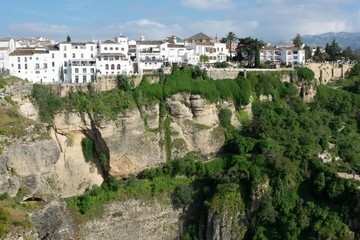 Houses and cliff in Ronda, Spain