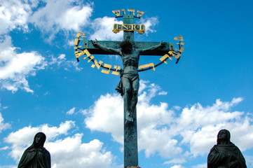 Statue of Crusified Jesus at Prague
