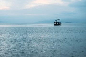 ship in the sea