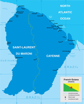 vector map of french guiana