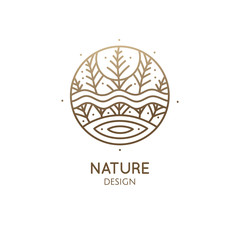 Abstract sacred symbol of nature logo
