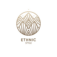 Abstract sacred symbol of nature logo