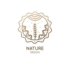 Abstract sacred symbol of nature logo
