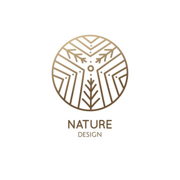 Abstract sacred symbol of nature logo
