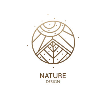 Abstract sacred symbol of nature logo