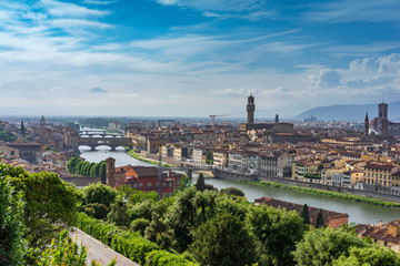 Obraz premium Ponte Vecchio. Panoramic view of Florence, Italy
