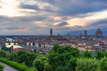 Fototapeta na wymiar Ponte Vecchio. Panoramic view of Florence, Italy