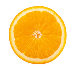 orange slice, clipping path, isolated on white background full depth of field