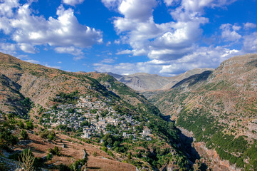 Fototapeta na wymiar View of mountains at Pindos, Greece