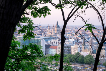 Budapest, Hungary City View from Gellérthegy