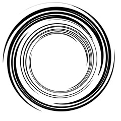 Sketchy / sketch circular circles. Spirally, swirly effect on circle design element