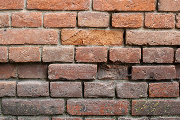 Backgrounds, Textured - The 19th century Abstract old brown brick wall