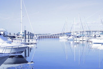 Fototapeta premium yachts in harbor
